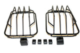 Mercedes W461 military-style turn signal guards kit in semi-gloss black, includes all hardware. Installation requires drilling. Imported.